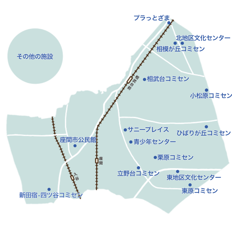 座間市の地図