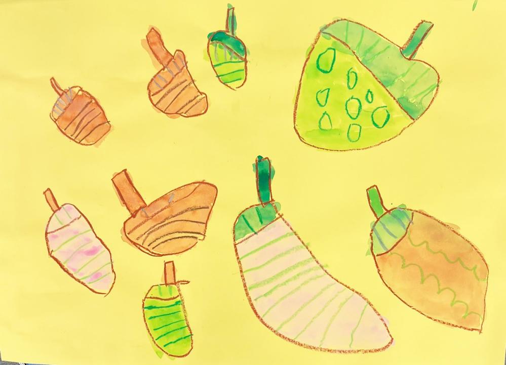 東原小ﾀﾇｷ_カラフルどんぐり