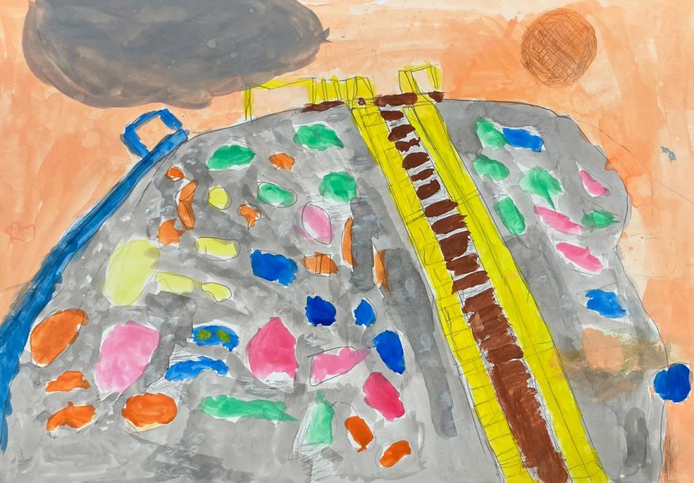 東原小はると_夕方の子どもの丘