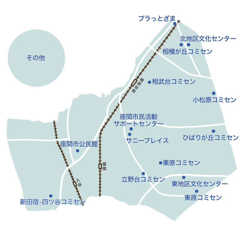座間市の地図