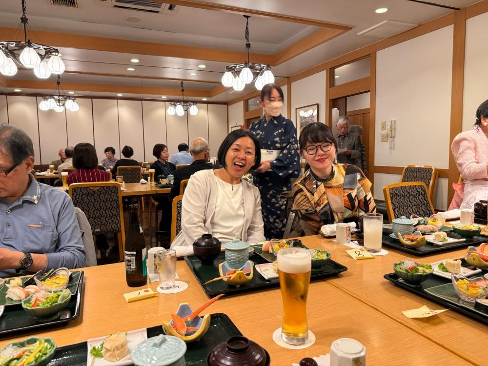 打ち上げ　長瀬さん　菜々美さん